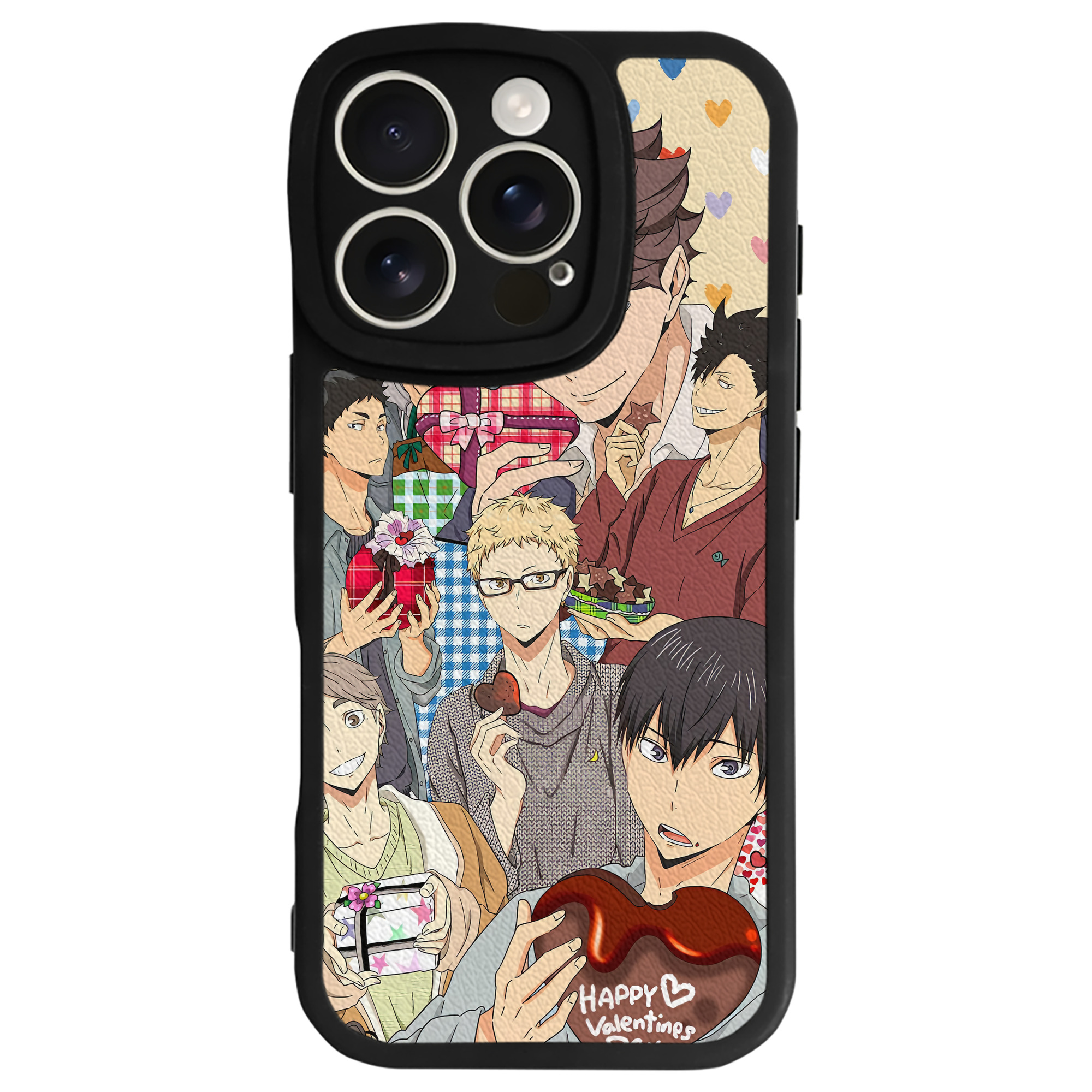 （画像用） ハイキュー!! Haikyu!! 【iPhone 16シリーズ対応】シリコンスマホケース（レザー調） 材質：シリコン